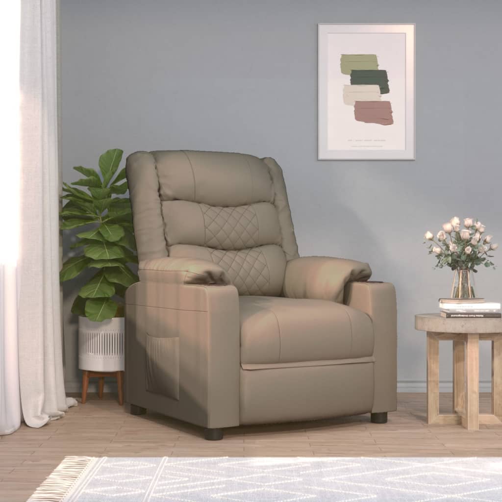 Massagesessel Elektrisch -Braun Kunstleder