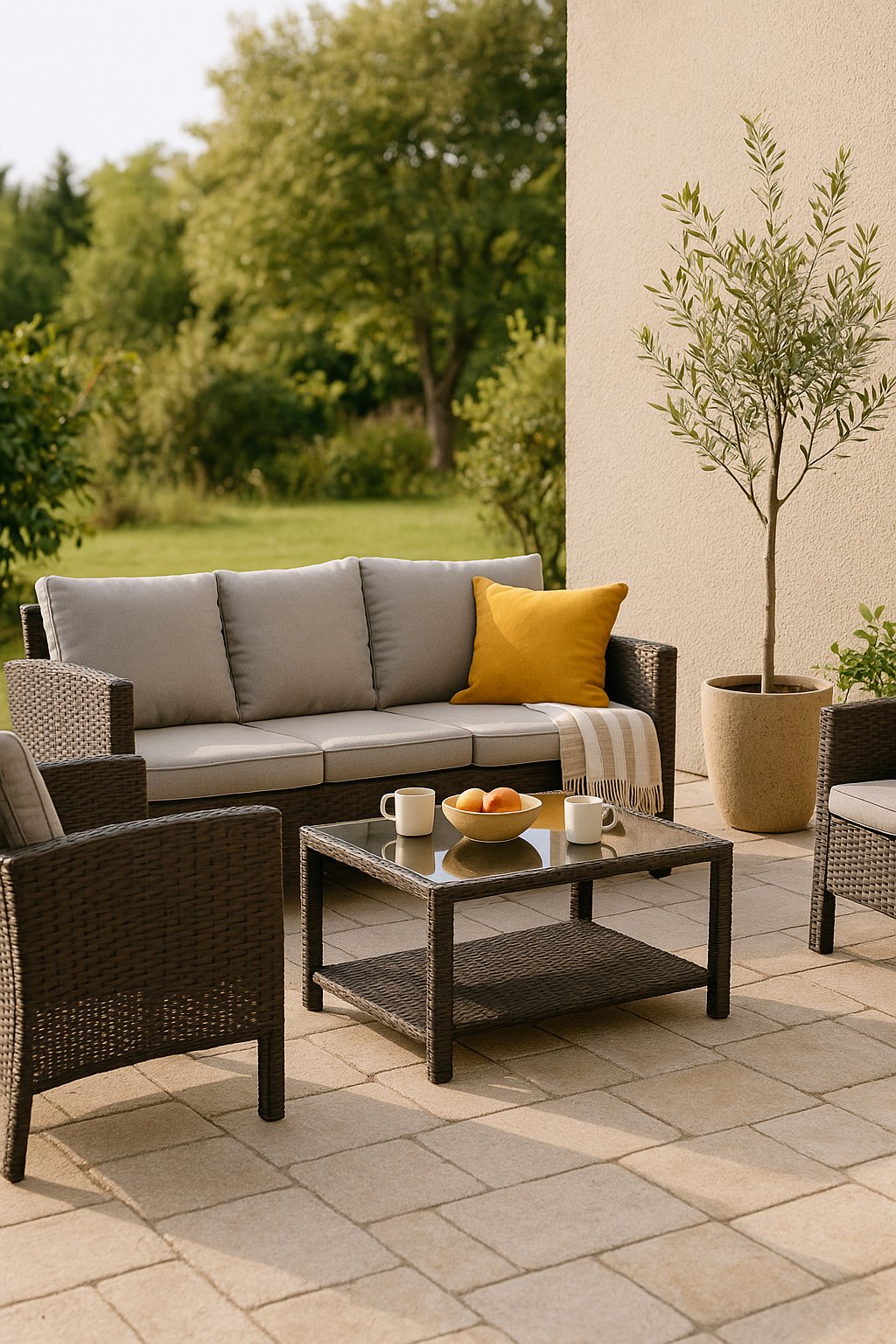 Mach deinen Außenbereich zur Wohlfühloase. Unsere Gartenmöbel sind wetterfest, stilvoll und laden zum Entspannen im Freien ein.