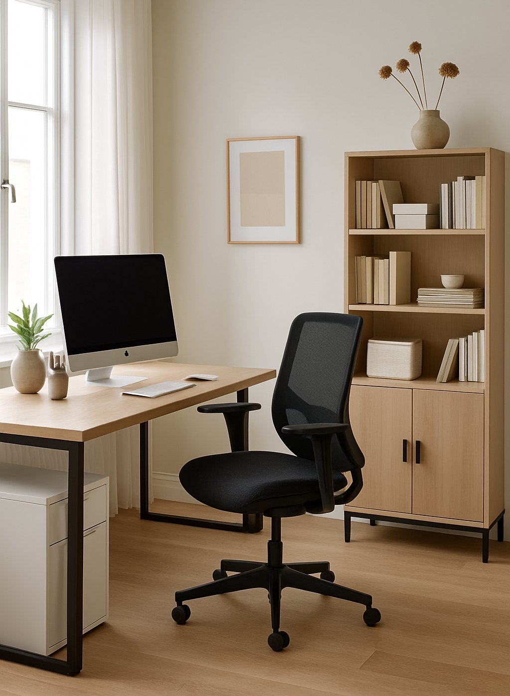 Schaffe einen Arbeitsplatz, der motiviert. Mit modernen Schreibtischen, ergonomischen Stühlen und praktischen Regalen arbeitest du effizient und stilvoll – auch von zu Hause aus.
