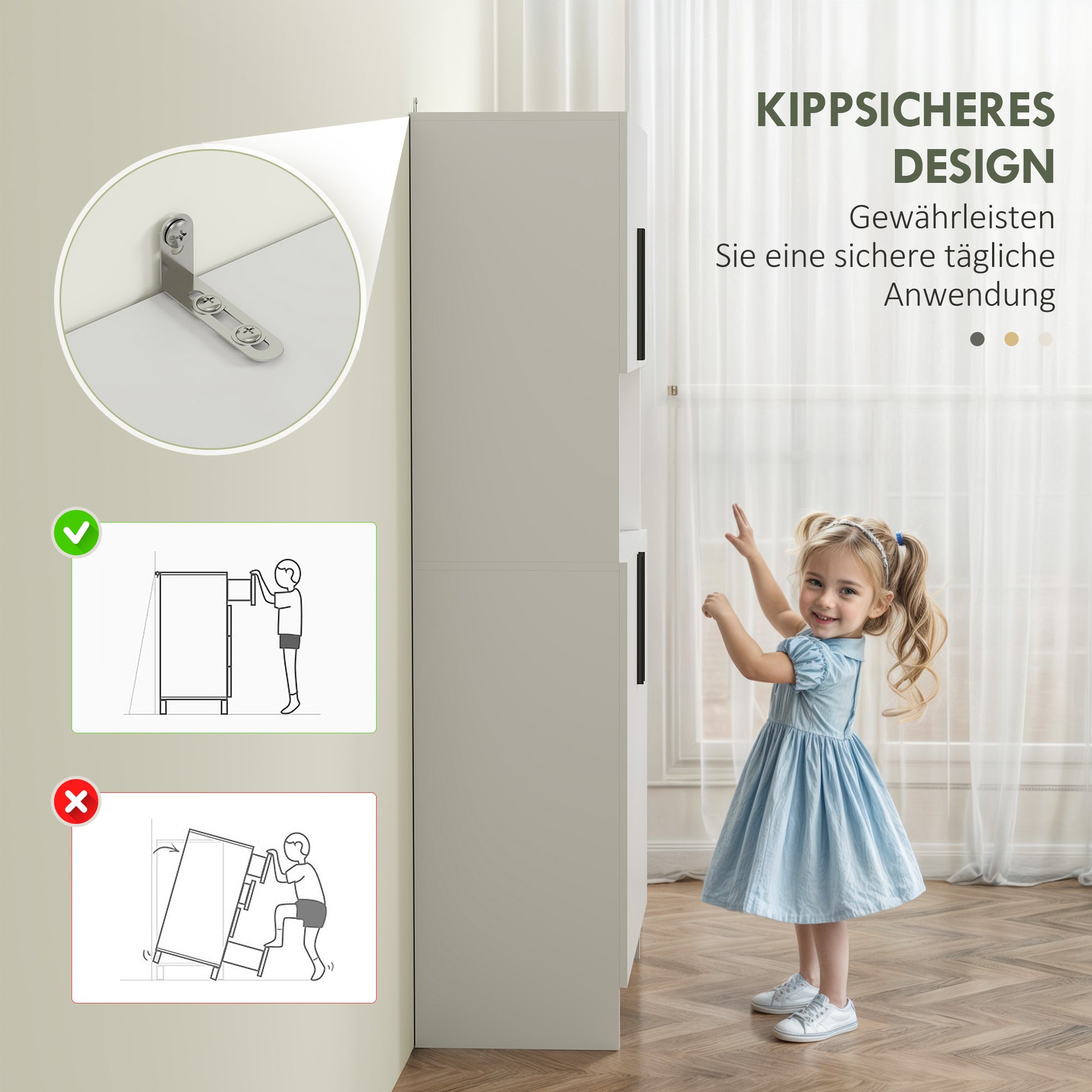 Küchenschrank für Küche, Wohnzimmer, Esszimmer, Schränke, Regale, Mikrowellenablage, Spanplatte