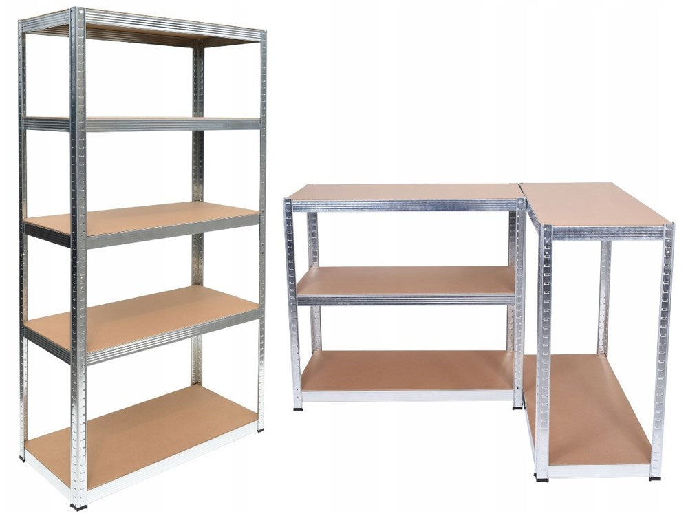 Lagerregal mit 5 Böden – 150×70×30 cm, verzinkt mit MDF