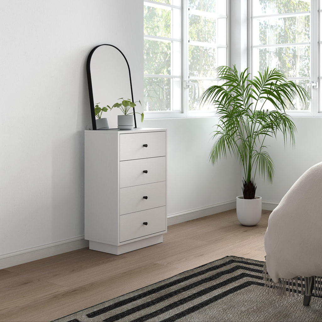 Kommode mit 7 Schubladen Schrank aus Holzwerkstoff im Modern Stil 47 x 29 x 75 cm Weiß