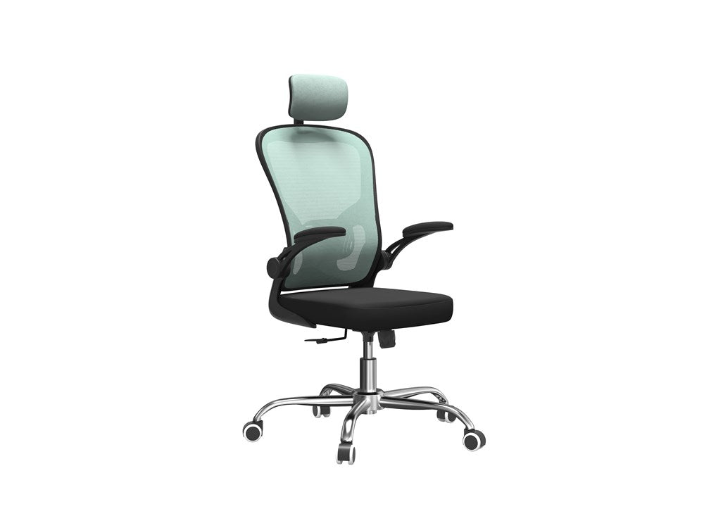 Bürostuhl DORY – ergonomischer Drehstuhl mit Armlehnen & Kopfstütze
