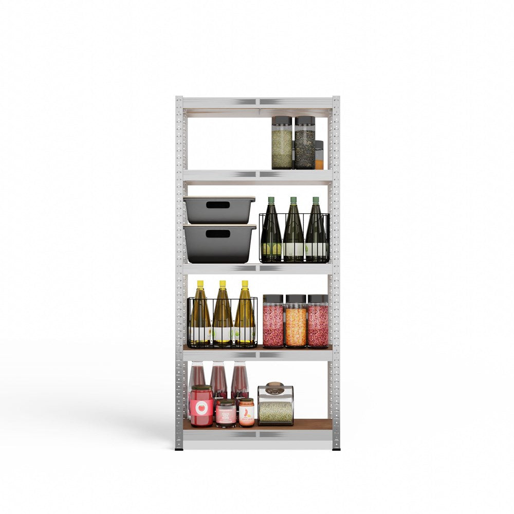 Lagerregal mit 5 Böden – 150×70×30 cm, verzinkt mit MDF