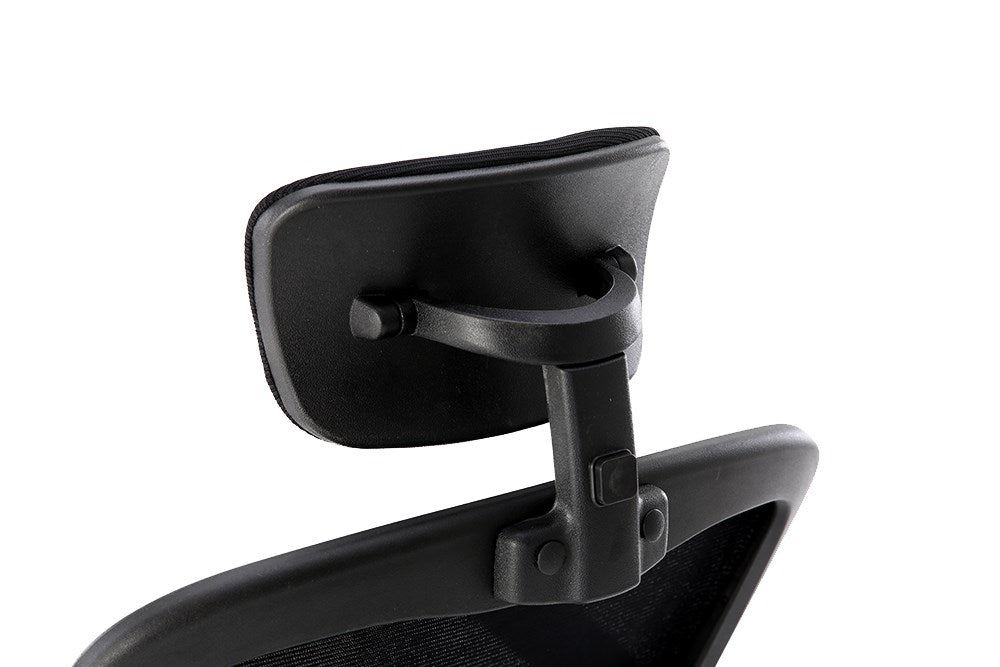 Bürostuhl DORY – ergonomischer Drehstuhl mit Armlehnen & Kopfstütze