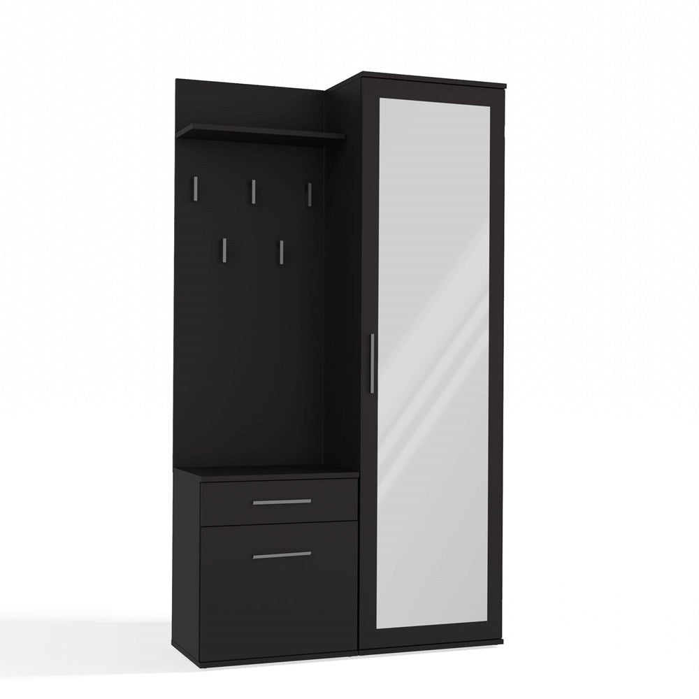 Garderobenset DUO mit Spiegel – Kleiderschrank, Schuhschrank & Garderobe