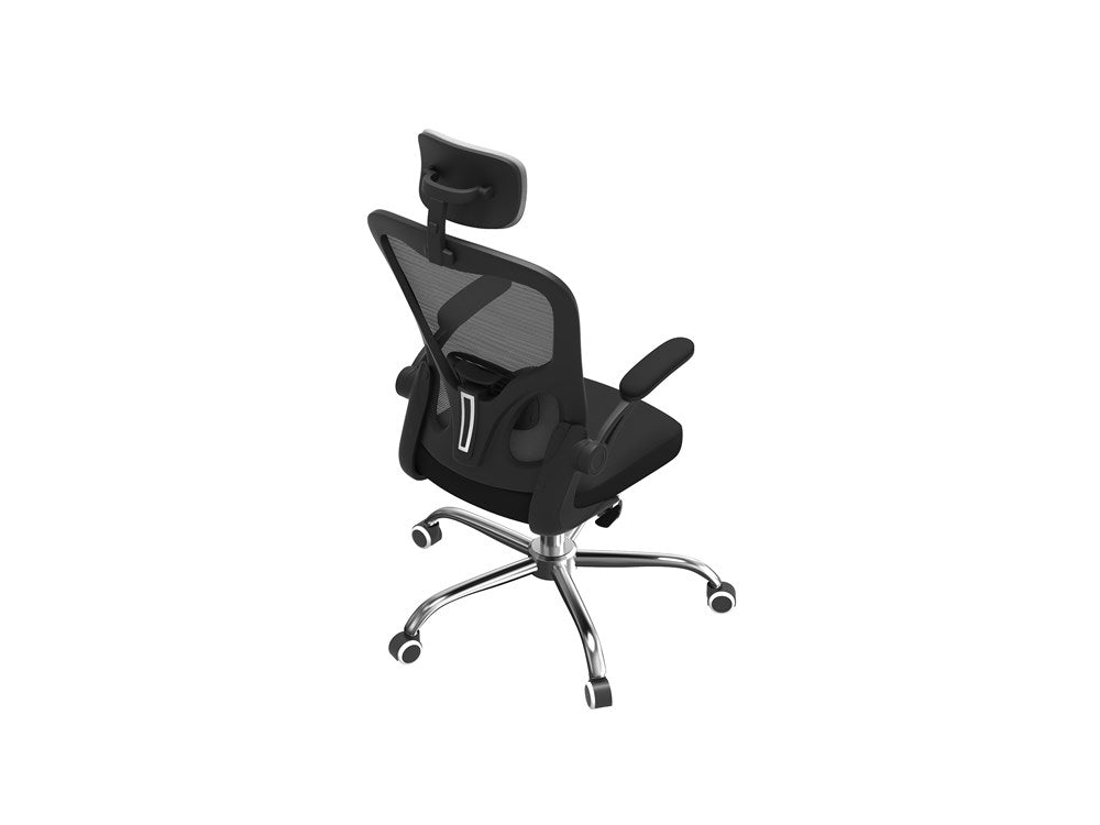 Bürostuhl DORY – ergonomischer Drehstuhl mit Armlehnen & Kopfstütze