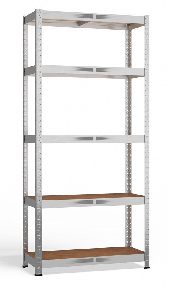 Lagerregal mit 5 Böden – 150×70×30 cm, verzinkt mit MDF