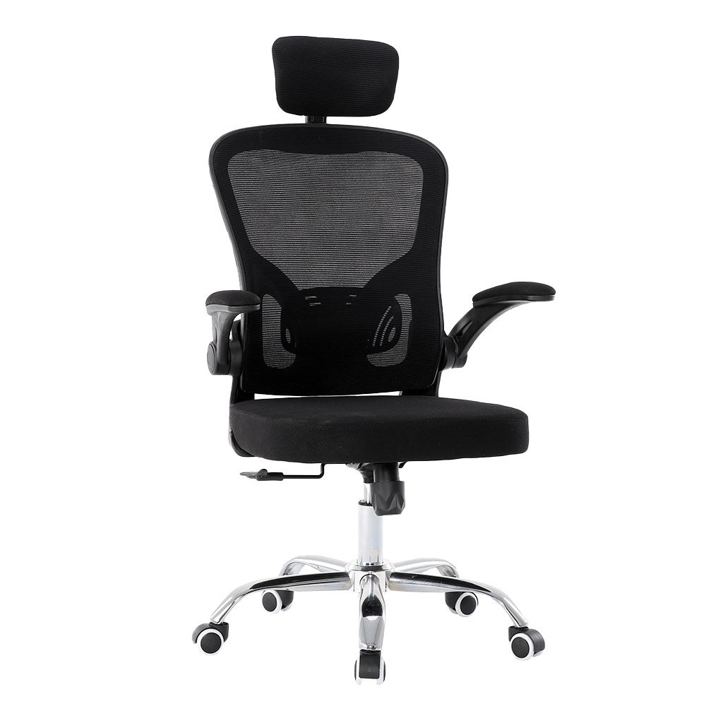 Bürostuhl DORY – ergonomischer Drehstuhl mit Armlehnen & Kopfstütze