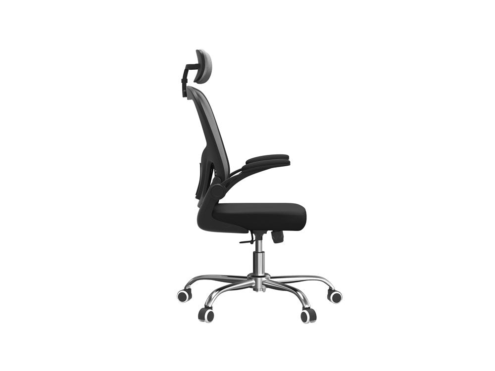Bürostuhl DORY – ergonomischer Drehstuhl mit Armlehnen & Kopfstütze