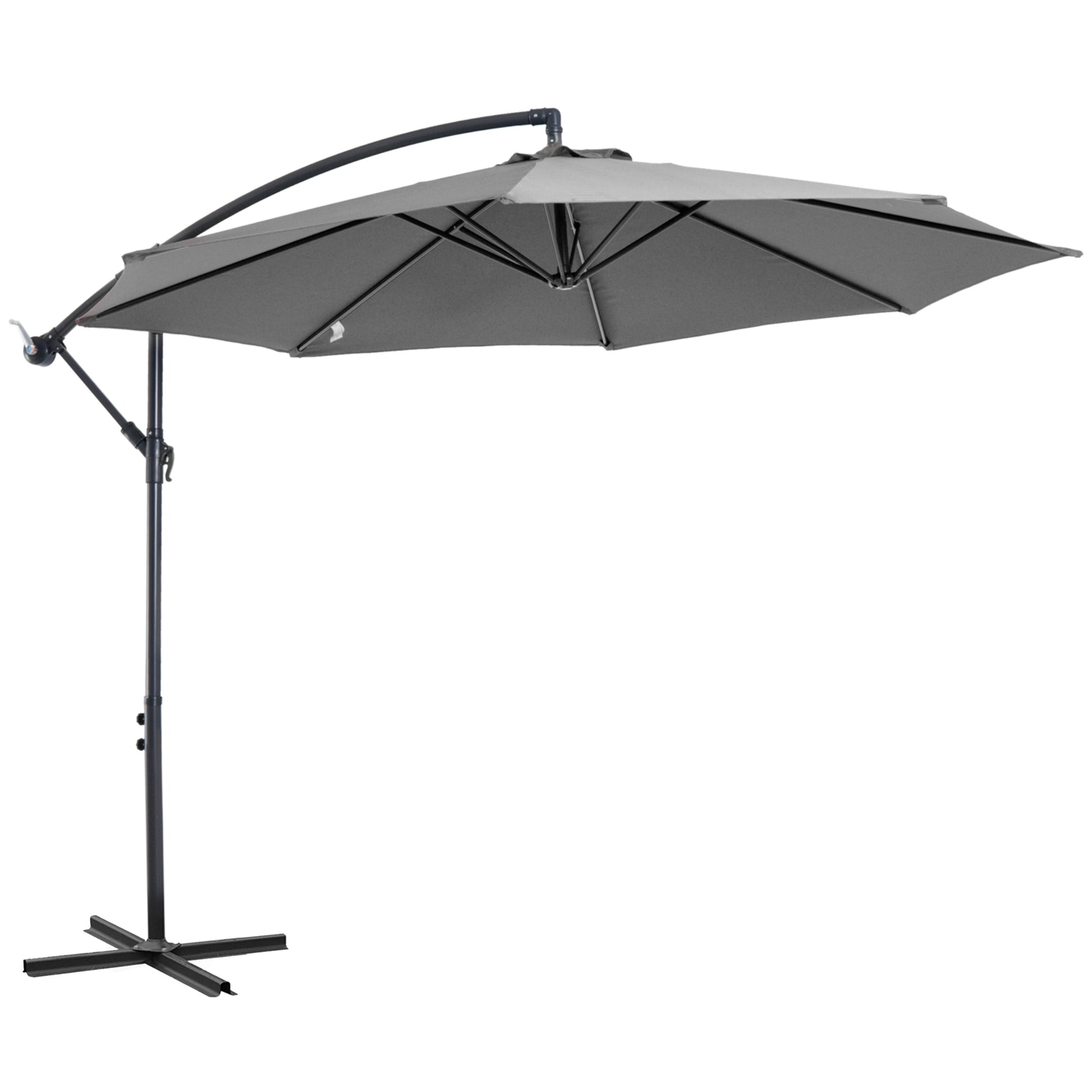Sonnenschirm mit Kurbel Wetterbeständig 3 m x 3 m x 2,5 m Stahl Polyester - Konfigurierbare Farben!!!