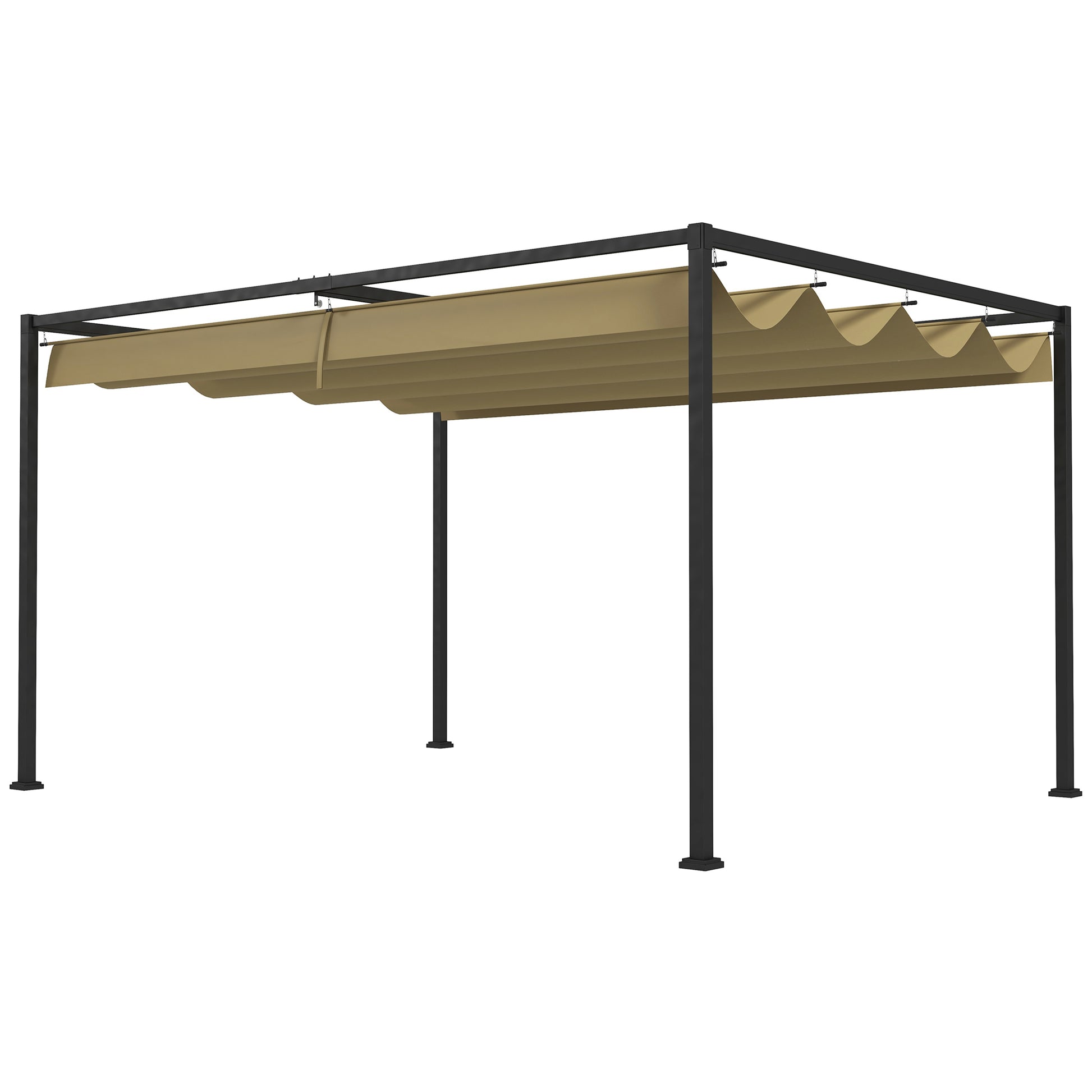 Pergola, Robuster Sonnenschutz für Garten, aus Metall und Kunststoff, UV- und wasserabweisend