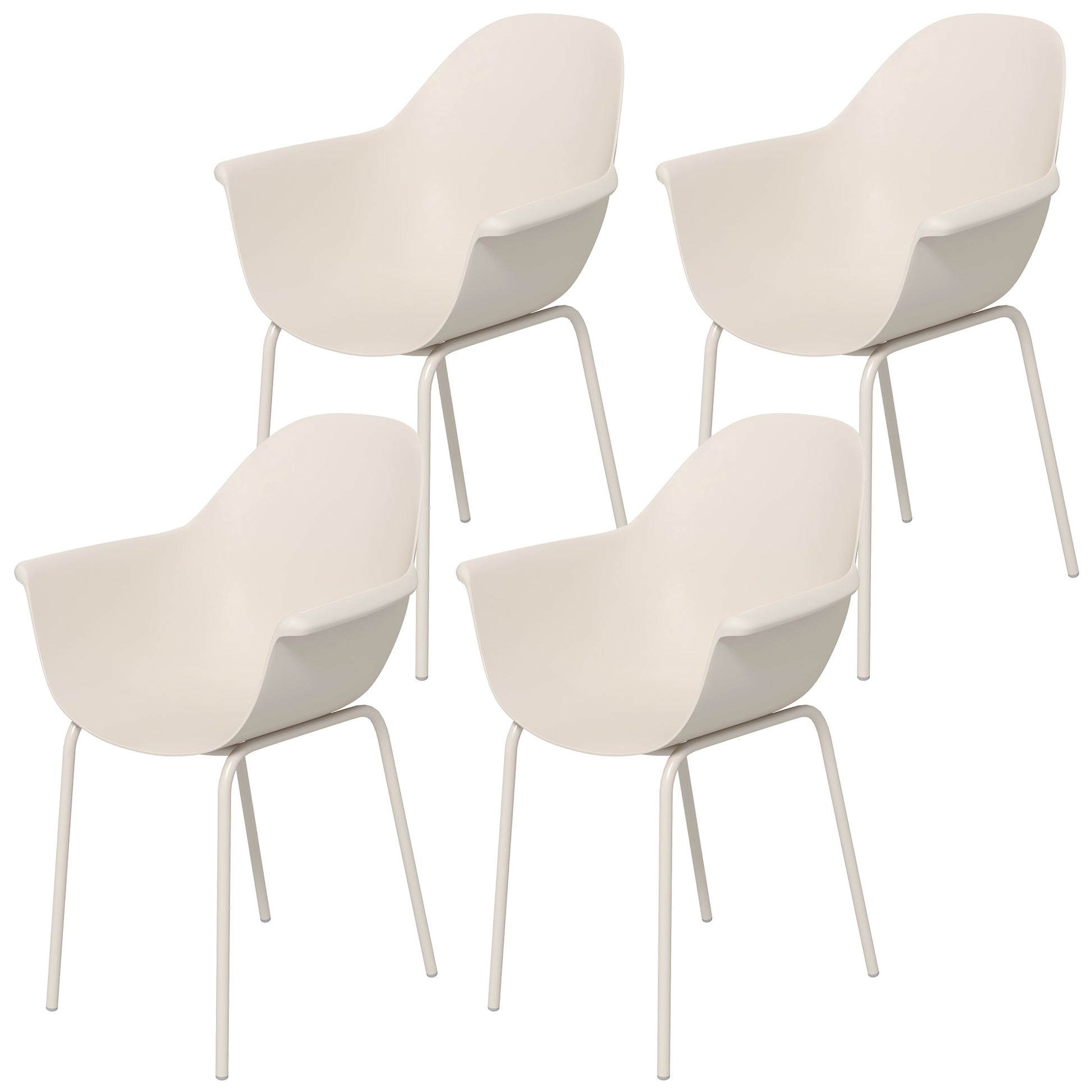 4er-Set Gartenstühle Outdoorstühle Gartenstuhl, Moderns Design, 59 cm x 55 cm x 84 cm