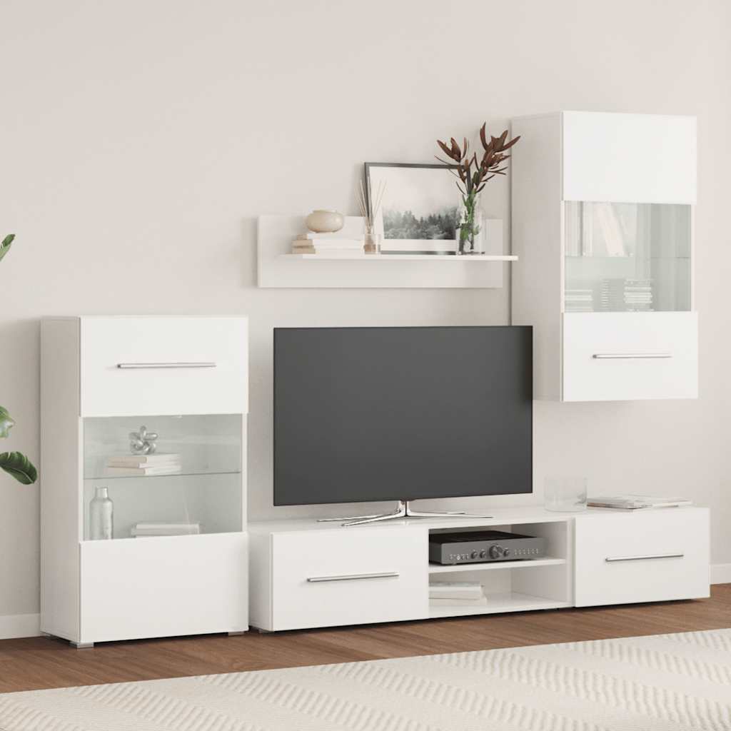 Fünfteilige Wohnwand Tv-Schrank Mit Led-Beleuchtung