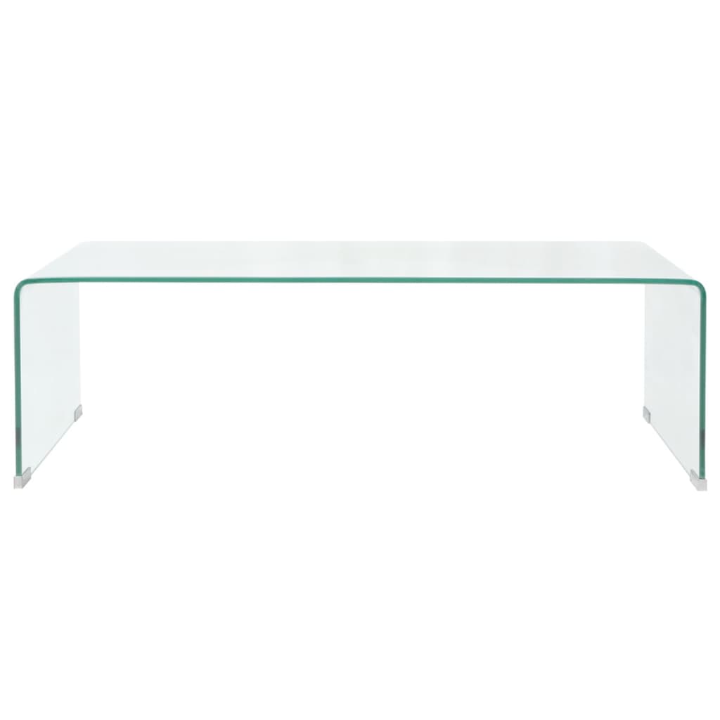 Couchtisch Hartglas 98X45X30 Cm Transparent