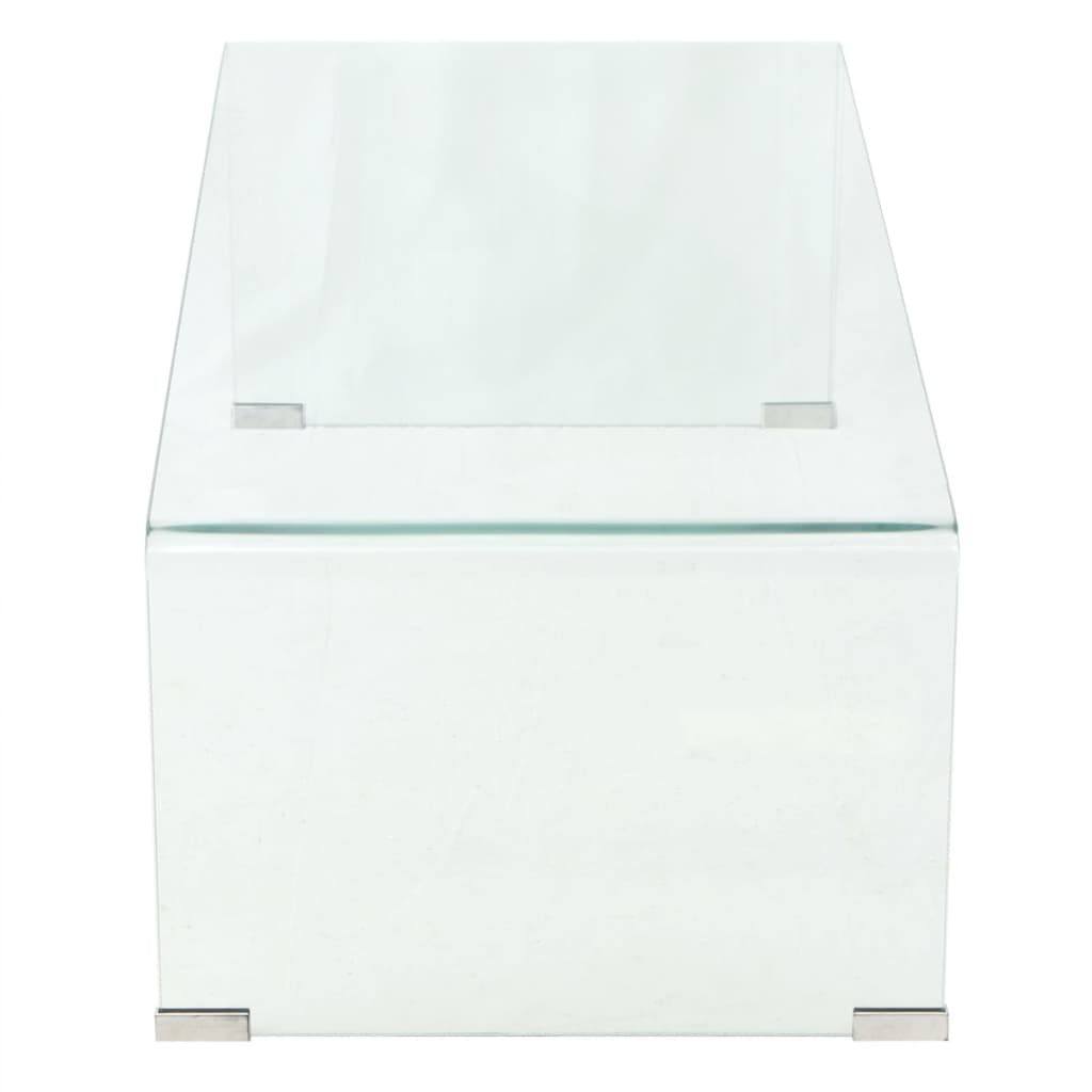Couchtisch Hartglas 98X45X30 Cm Transparent