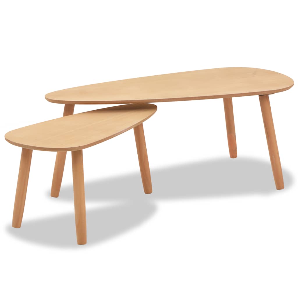 2-Tlg. Couchtisch-Set Massivholz Kiefer