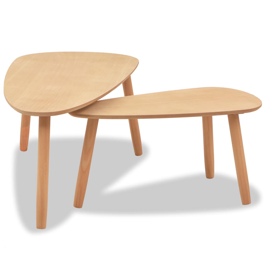 2-Tlg. Couchtisch-Set Massivholz Kiefer