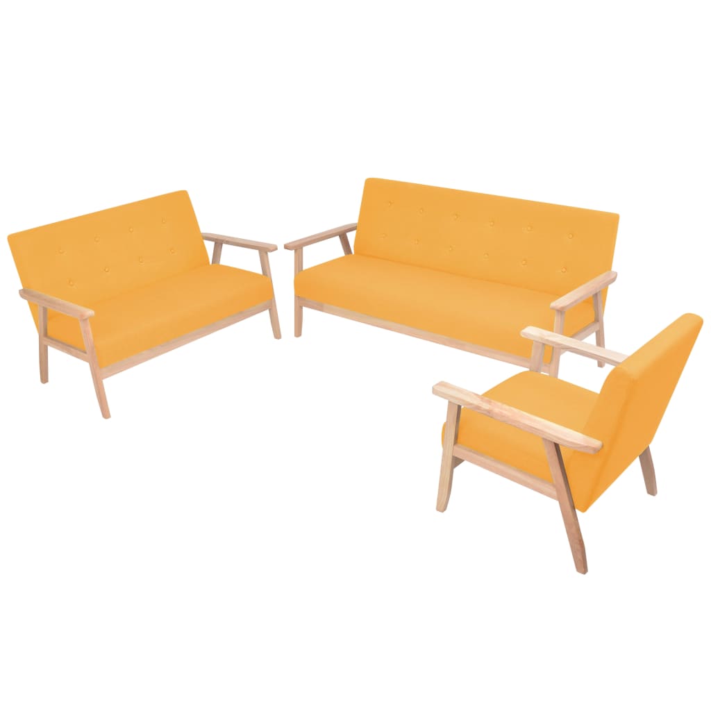 Sofa-Set 3-Tlg. Stoff