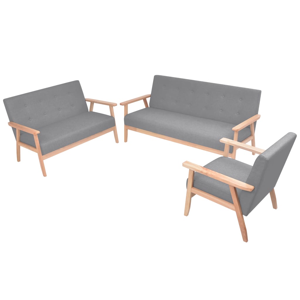 Sofa-Set 3-Tlg. Stoff