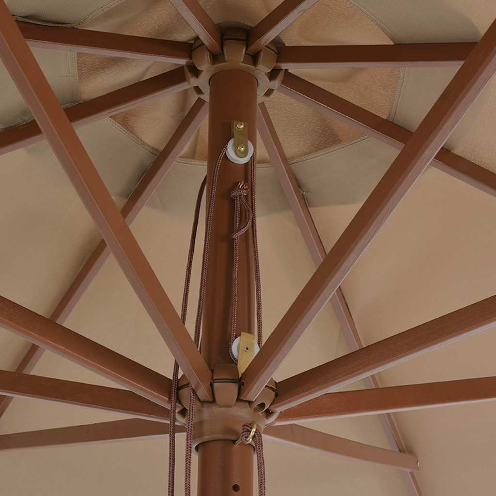 Sonnenschirm Mit Holzmast 350 Cm