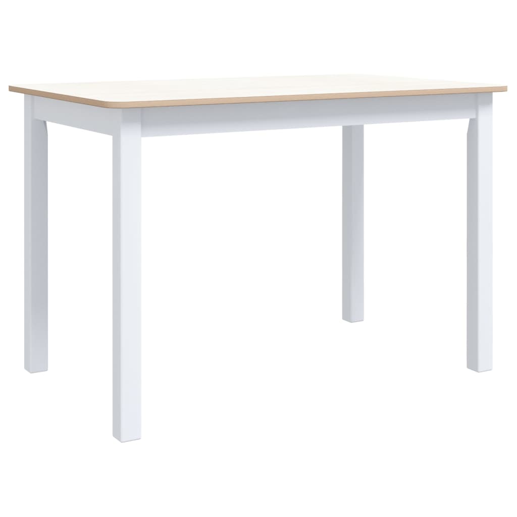 Esstisch 114X71X75 Cm Massivholz Gummibaum