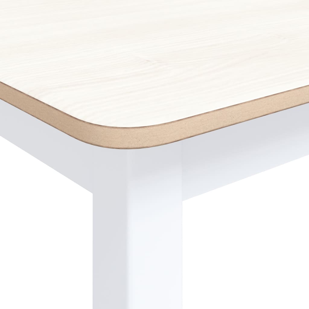 Esstisch 114X71X75 Cm Massivholz Gummibaum