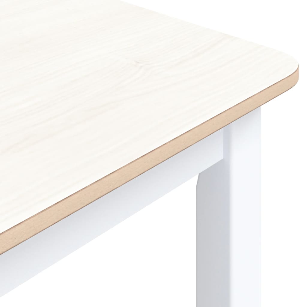 Esstisch 114X71X75 Cm Massivholz Gummibaum