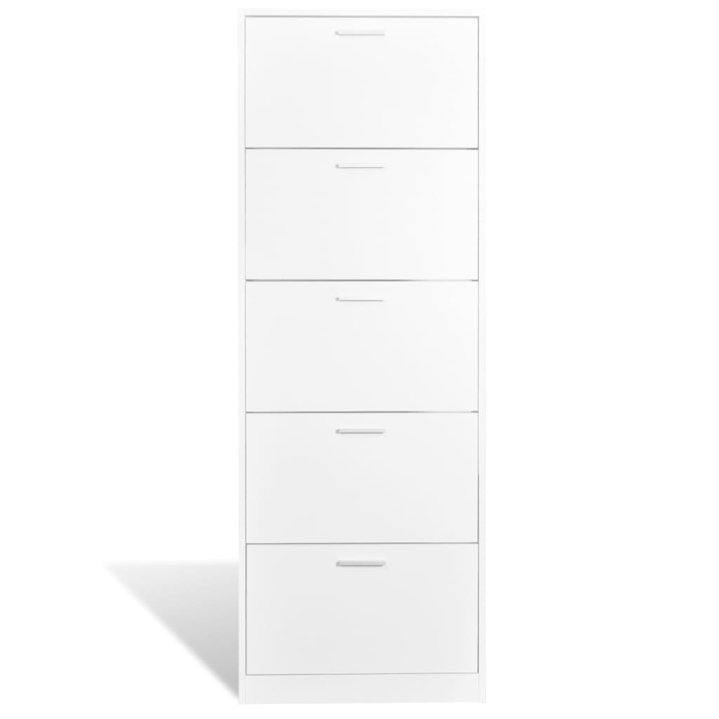 Schuhschrank Mit 5 Schuhkippern Holz