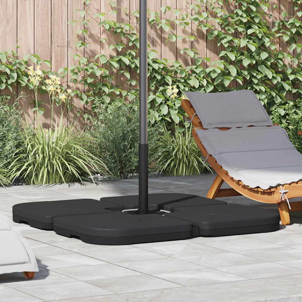 Sonnenschirmständer Sand / Wasser 60 L Schwarz