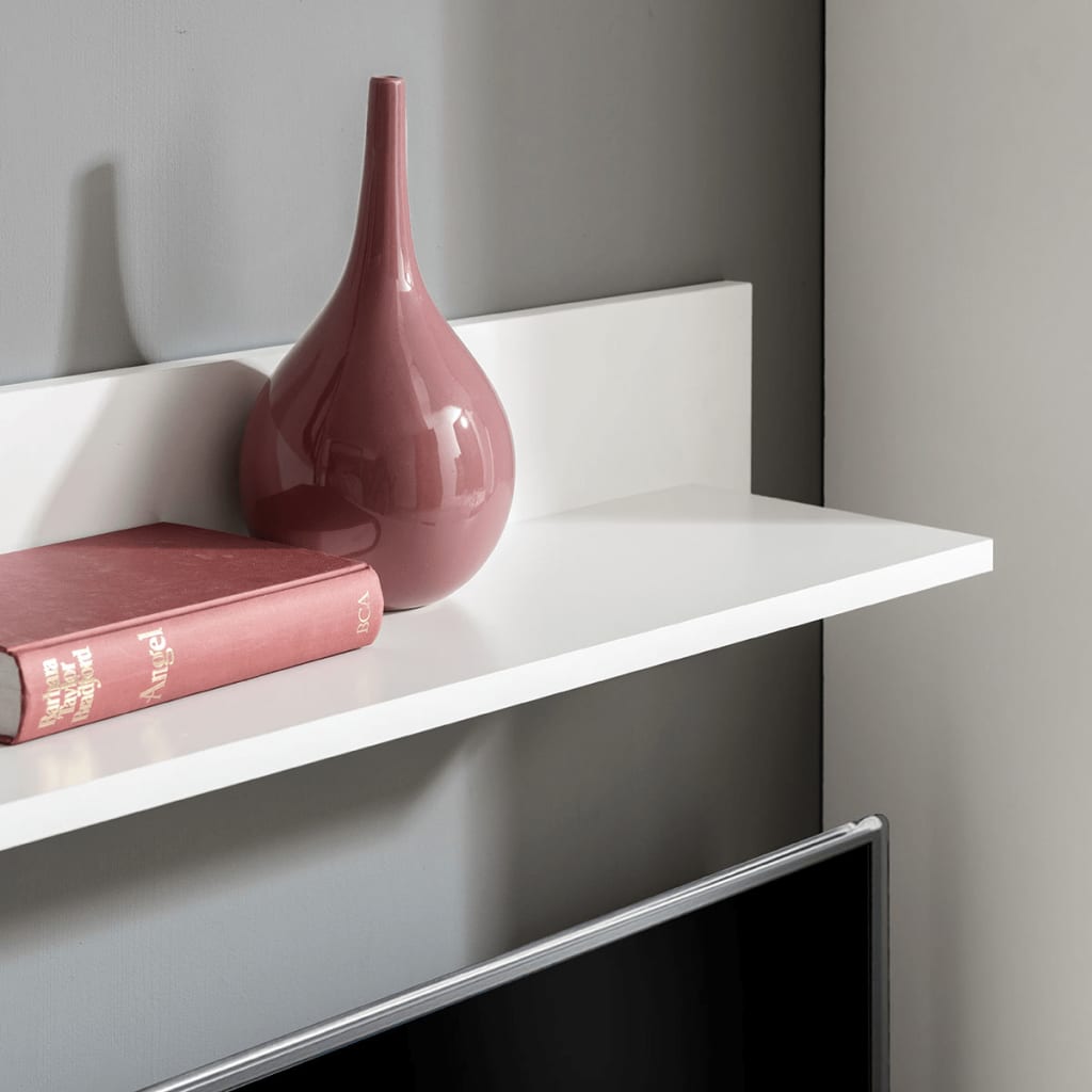 4-Tlg. Wohnwand Mit Tv-Schrank & Led-Leuchten Hochglanz-