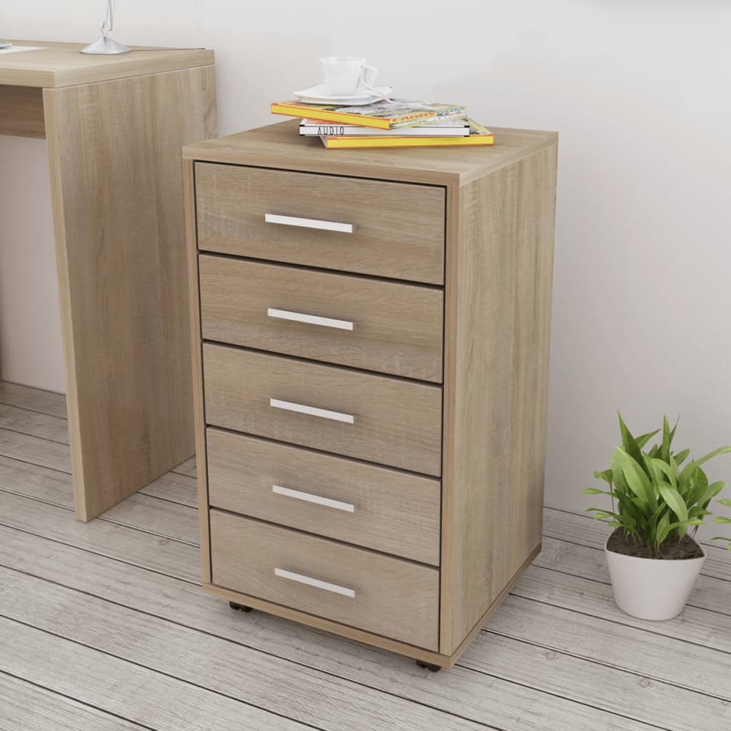 Schubladenschrank Mit Rollen Holzwerkstoff