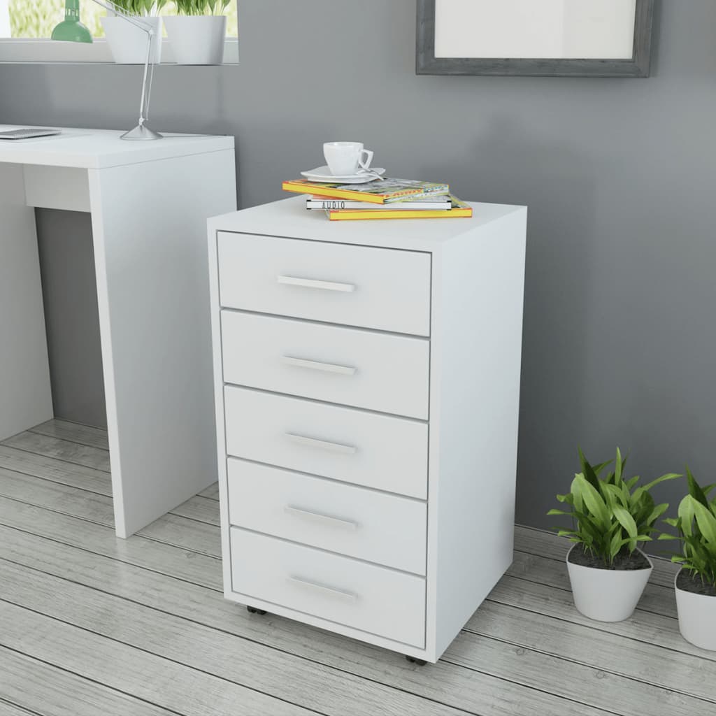Schubladenschrank Mit Rollen Holzwerkstoff