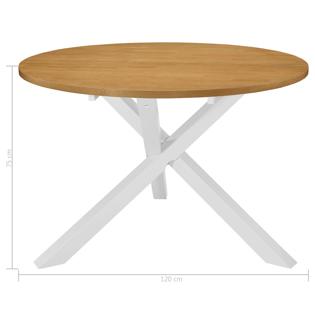 Esstisch Weiß 120X75 Cm Mdf