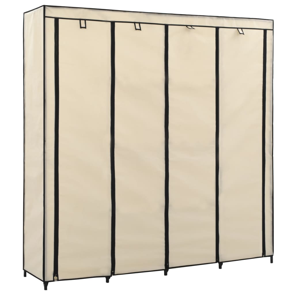 Kleiderschrank Mit 4 Fächern 175 X 45 X 170 Cm
