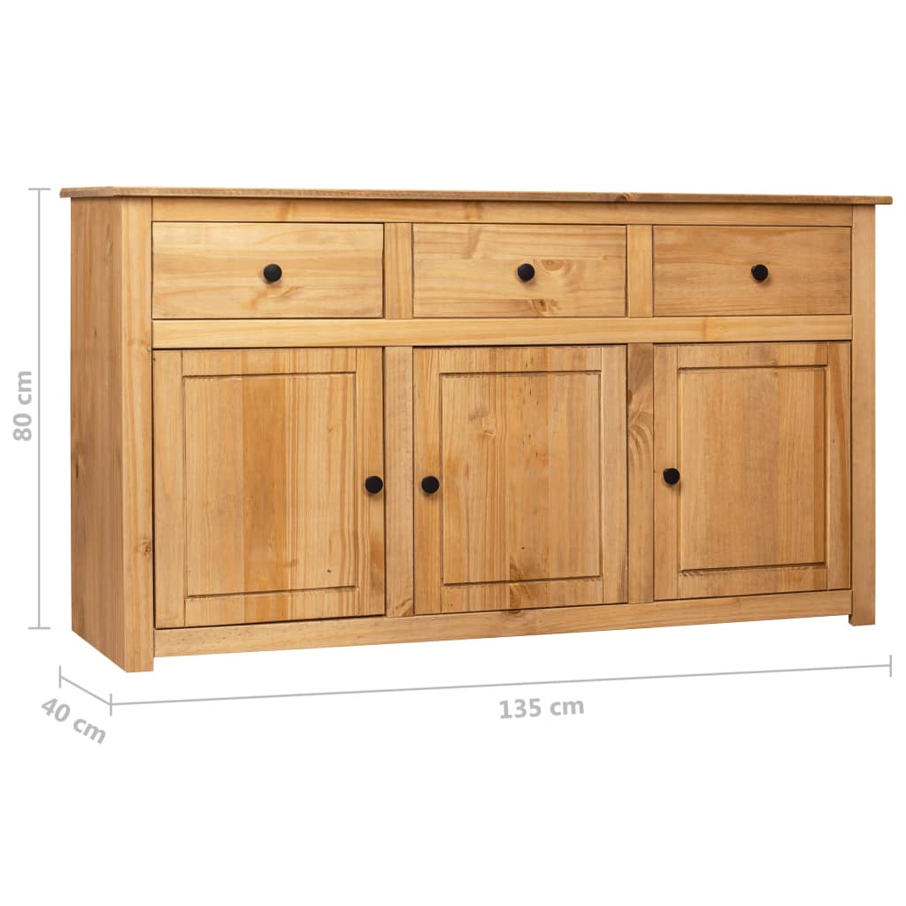 Sideboard 135 X 40 X 80 Cm Massivholz Panama-Kiefer