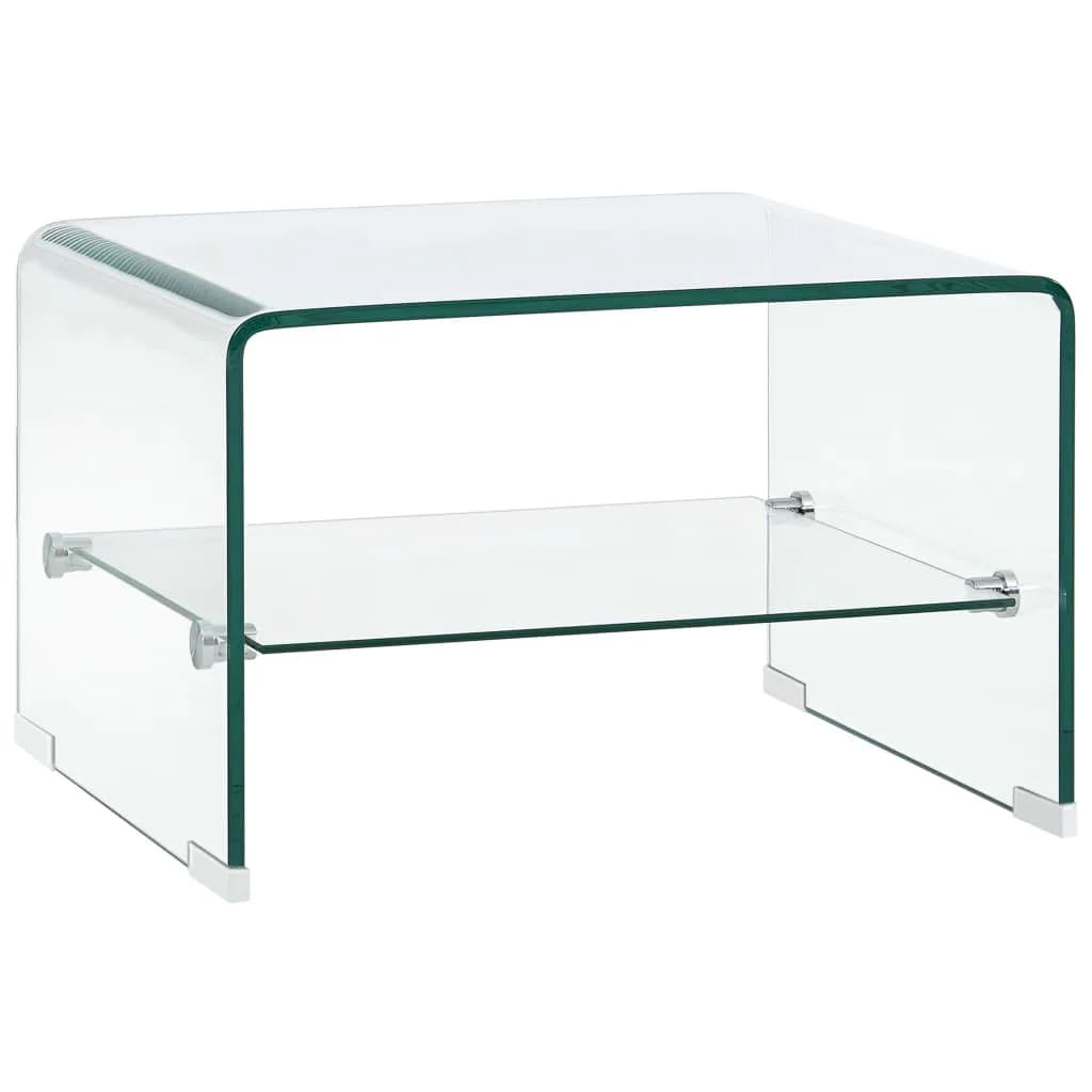 Couchtisch Transparent 98×45×31 Cm Hartglas