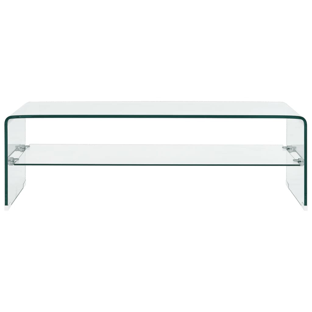 Couchtisch Transparent 98×45×31 Cm Hartglas