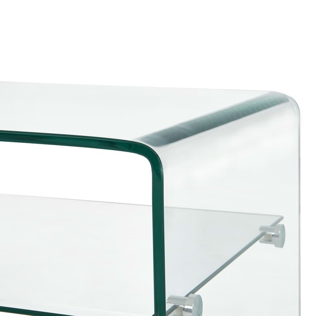 Couchtisch Transparent 98×45×31 Cm Hartglas