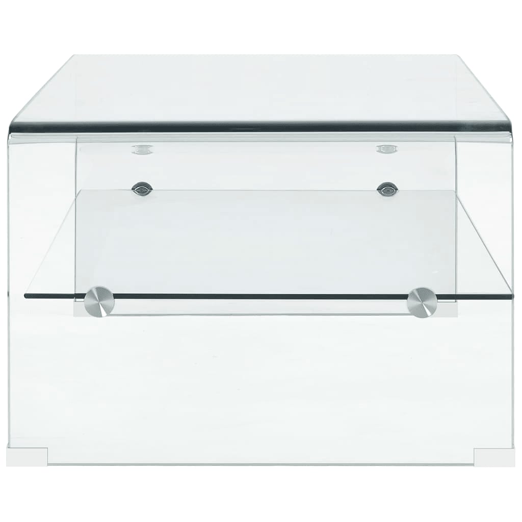 Couchtisch Transparent 98×45×31 Cm Hartglas