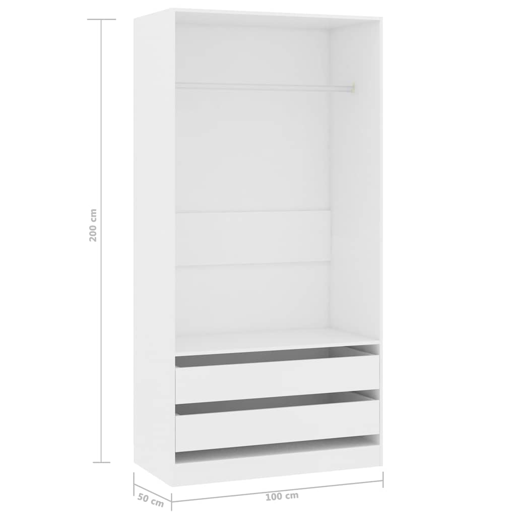 Kleiderschrank Holzwerkstoff Weiß