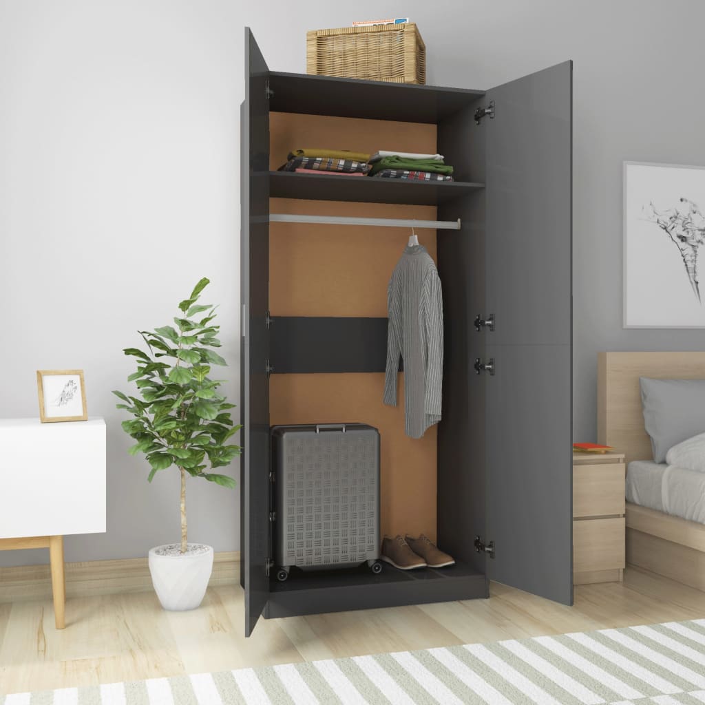 Kleiderschrank 90X52X200 Cm Holzwerkstoff