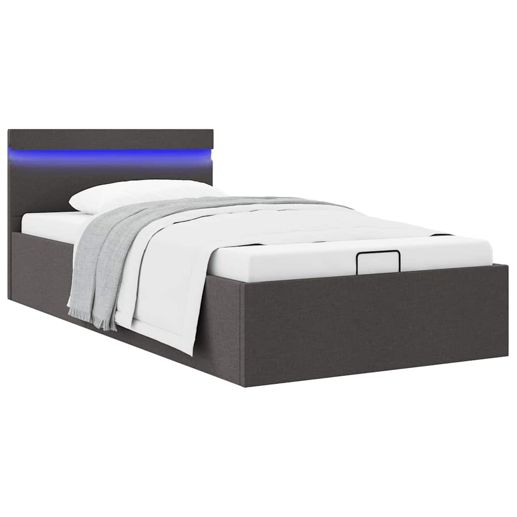 Bett Mit Bettkasten Hydraulisch Led Stoff