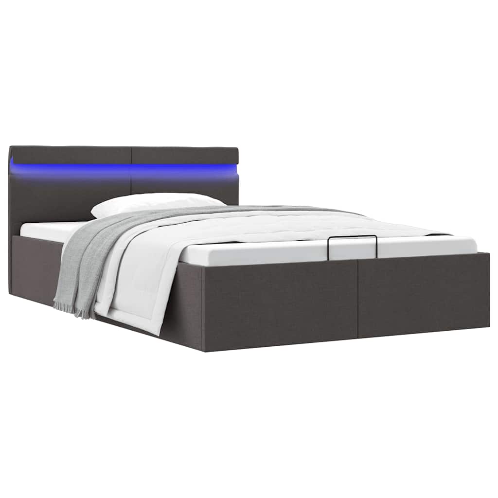 Bett Mit Bettkasten Hydraulisch Led Stoff