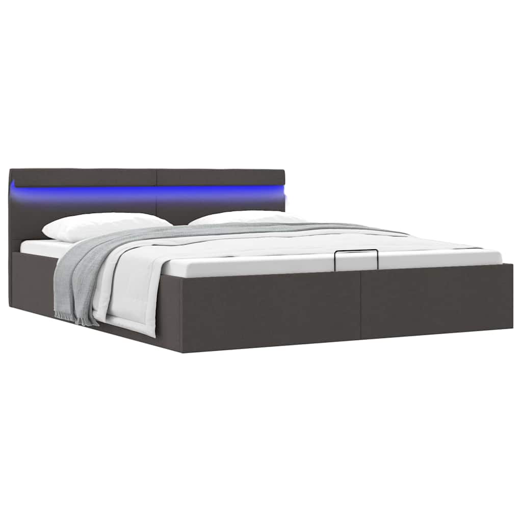 Bett Mit Bettkasten Hydraulisch Led Stoff