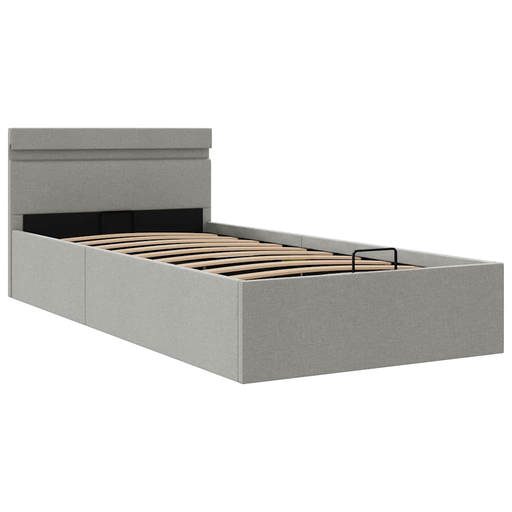 Bett Mit Bettkasten Hydraulisch Led Stoff