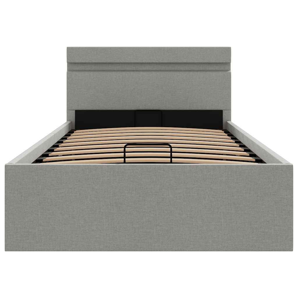 Bett Mit Bettkasten Hydraulisch Led Stoff