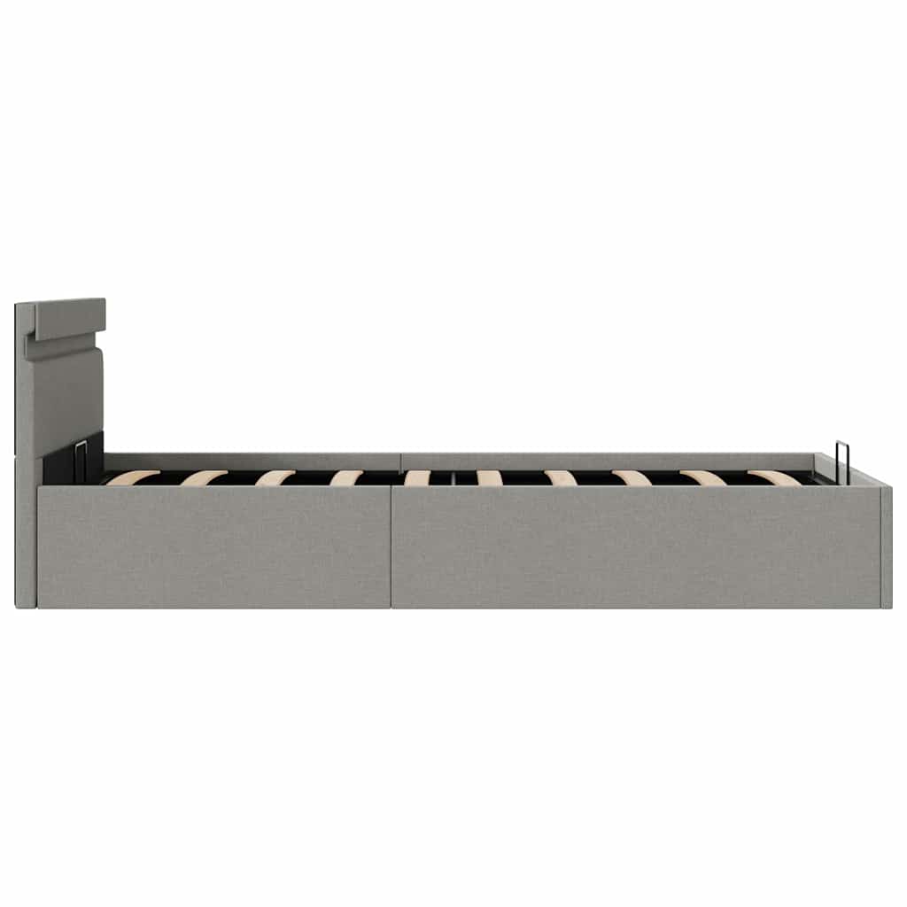 Bett Mit Bettkasten Hydraulisch Led Stoff