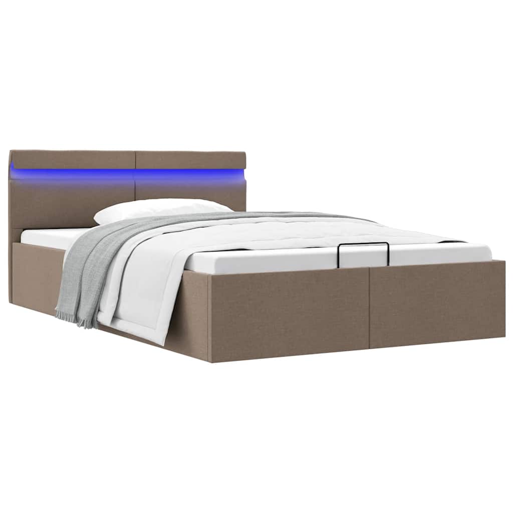 Bett Mit Bettkasten Hydraulisch Led Stoff