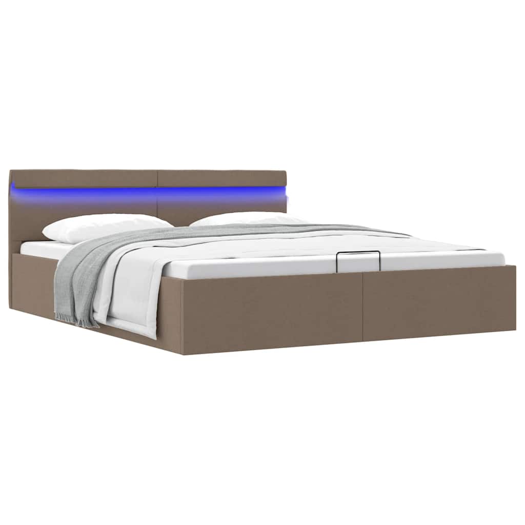 Bett Mit Bettkasten Hydraulisch Led Stoff